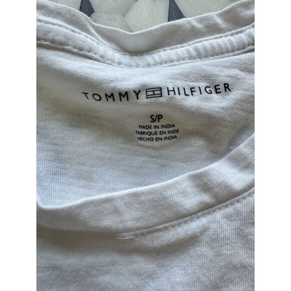 Tommy Hilfiger Womens Colorblock Logo T-Shirt S Red/White/Black - Picture 3 of 10